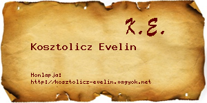 Kosztolicz Evelin névjegykártya