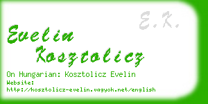 evelin kosztolicz business card
